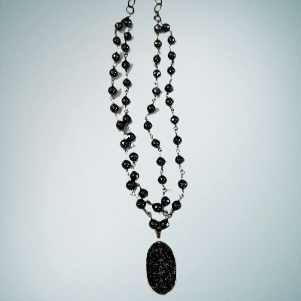 20” double necklace with genuine druzy quartz - Picture 3 of 6